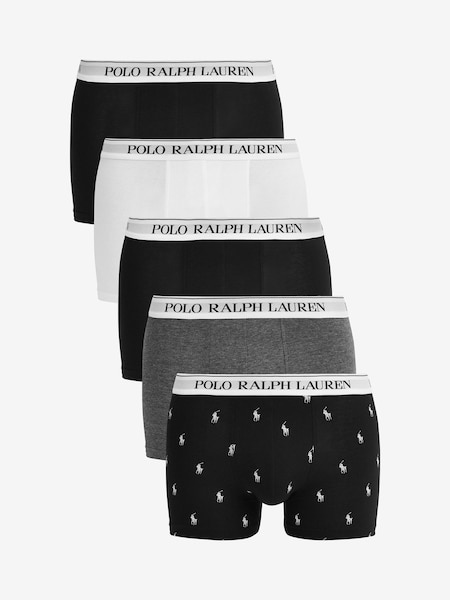 Black/White Classic Stretch Boxers 5 Pack (T16277) | £70