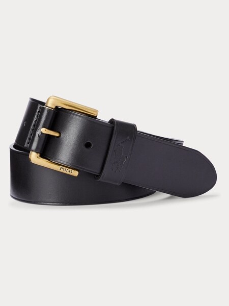Black Leather Pony Player Belt (U57128) | £70