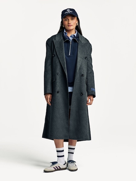 Grey Double Faced DB Cashmere Coat (U78233) | £485
