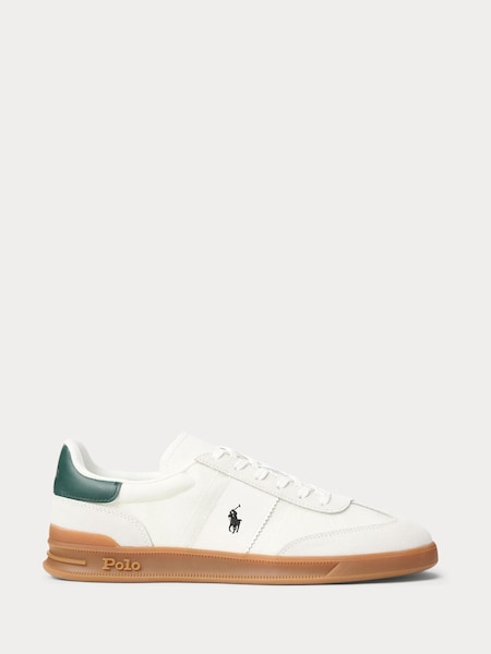 Bianco/College Green Aera Gum Trainers (V15667) | £125
