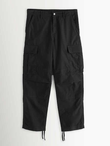 Black Regular Cargo Ripstop Trousers (V20092) | £110