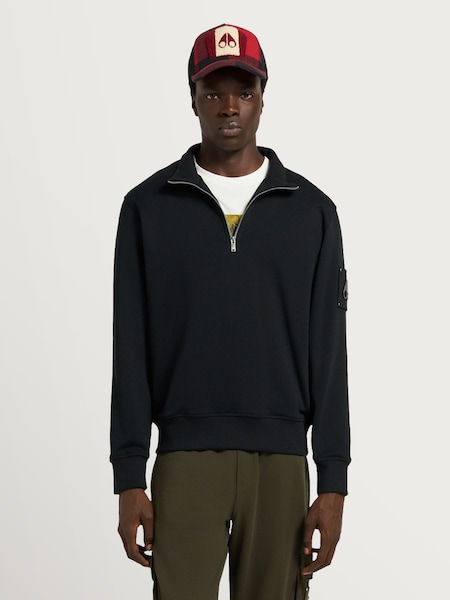 Black Hartsfield Quarter Zip Sweatshirt (V20234) | £250