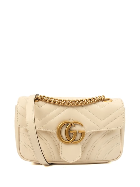 Gucci Natural Marmont Shoulder Flap Mini Cross-Body Bag (V32735) | £1,195