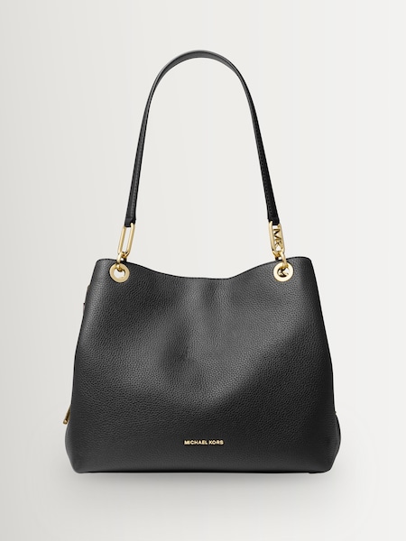Black Kensington Large Shoulder Tote Bag (V35123) | £365