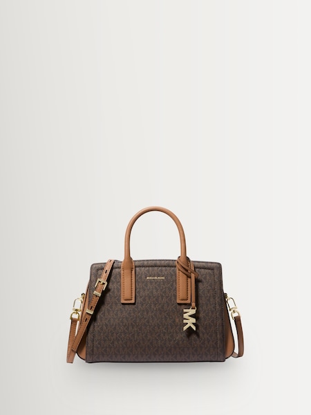 Brown/Acorn Laila Small Satchel Bag (V35125) | £230