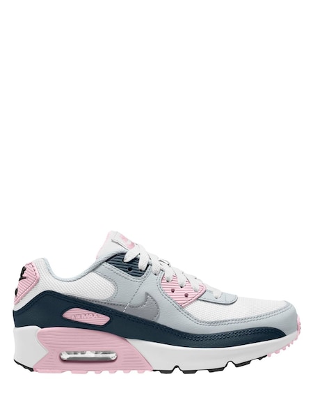White - Youth Air Max 90 Trainers