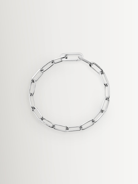 Silver - Classic Paperclip Chain Bracelet