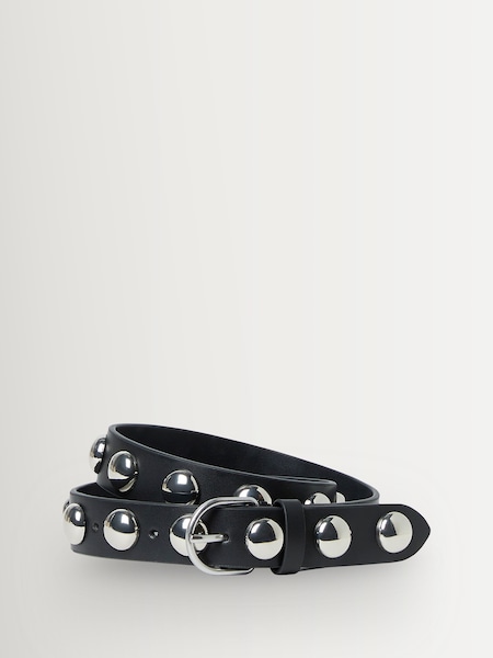 Black - Issa Dome Studded Belt