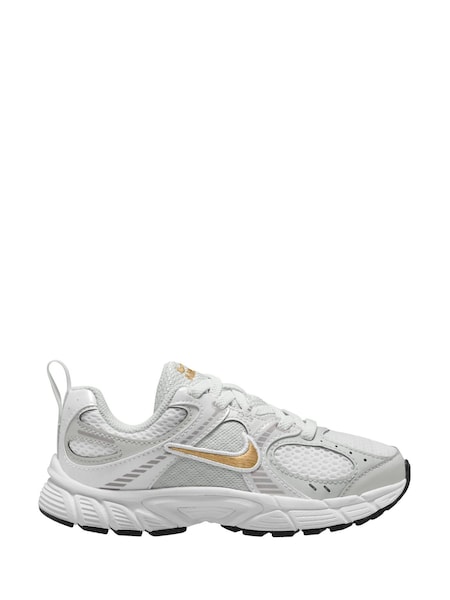 White Grey Gold Junior V5 Runner Trainers (W21582) | £45