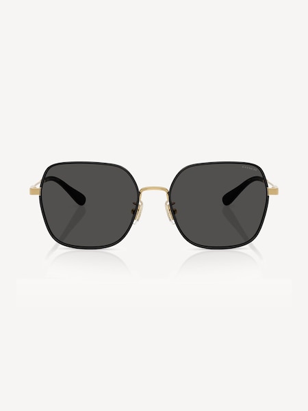 Gold Irregular Sunglasses (W22829) | £139