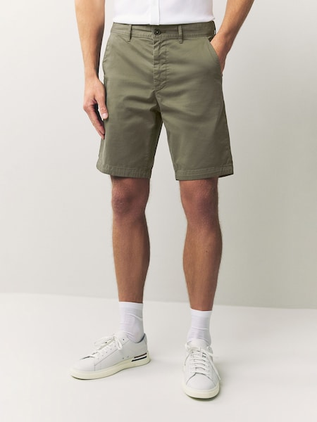 Green Slim Fit Chino Shorts (W23083) | £89