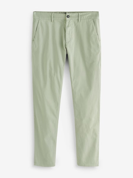 Green Slim Fit Chino Trousers (W23100) | £119