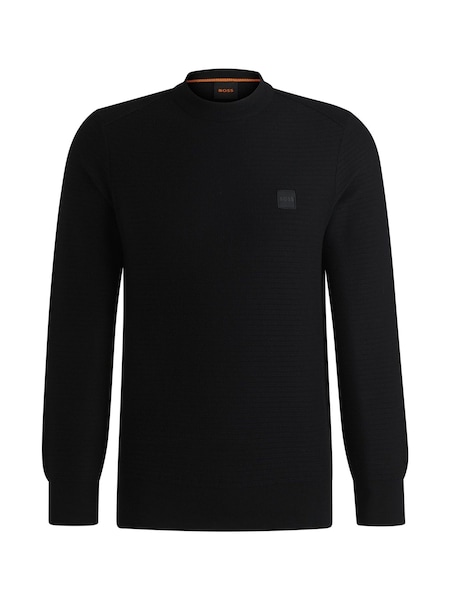 Black Regular Fit Anion Textured Jumper (W23124) | £119