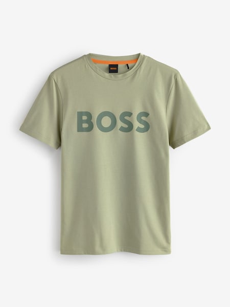 Green Large Regular Fit Logo T-Shirt (W23218) | £45