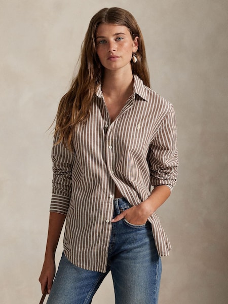 Brown Woven Sport Shirt (W23672) | £185
