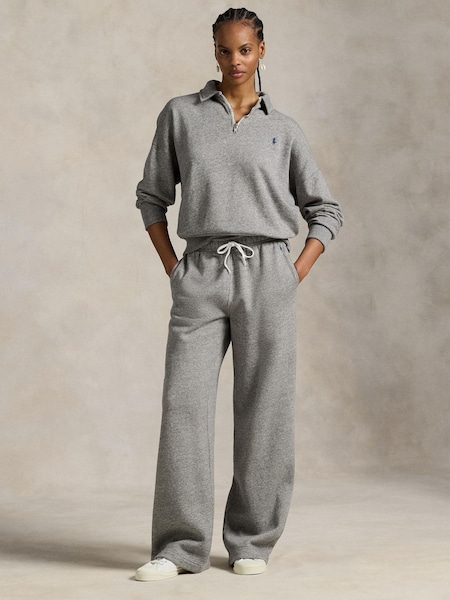 Grey Knit Open Bottom Sweat Joggers (W23677) | £165