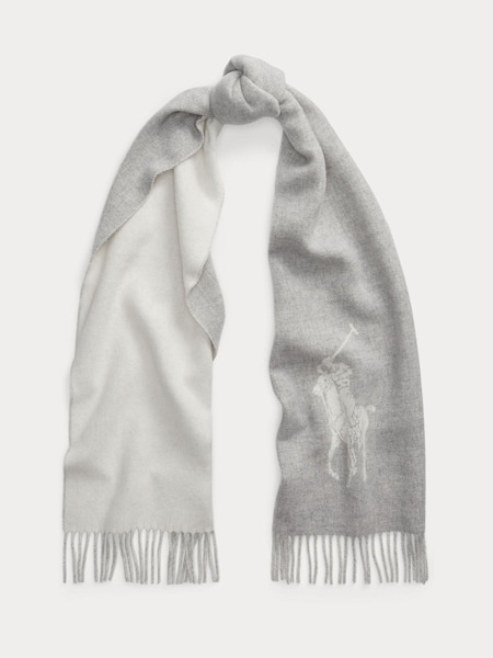 Grey Polo Oblong Scarf (W23682) | £145