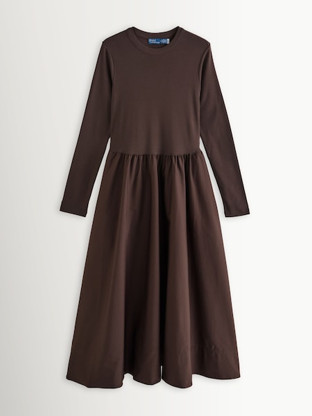 Brown Knit A-Line Dresses (W23685) | £395