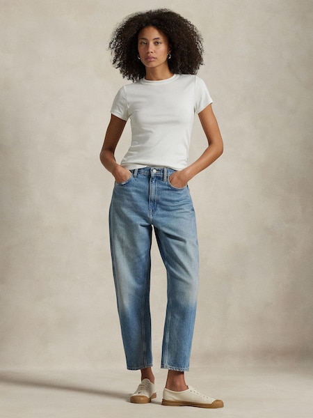 Blue Ankle Straight Jeans (W23690) | £215