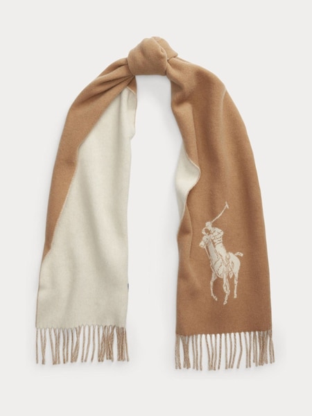 Cream Polo Oblong Scarf (W23712) | £145