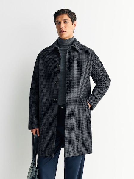 Black Paul Collared Rain Coat (W24353) | £590