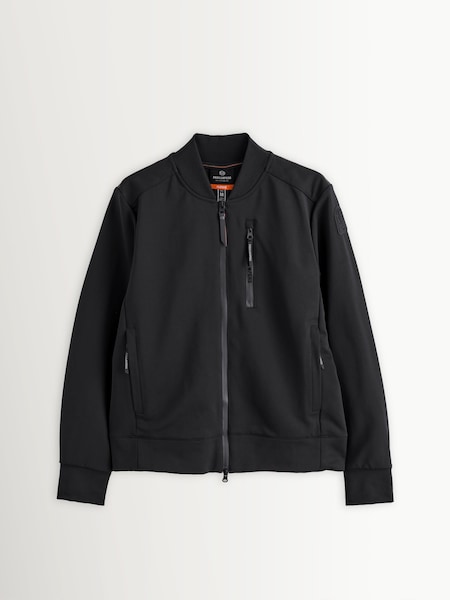 Black Mckay Fleece Nylon Zip Up Bomber Jacket (W24448) | £275