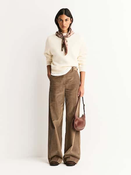 Brown Tania Long Trousers (W24785) | £225