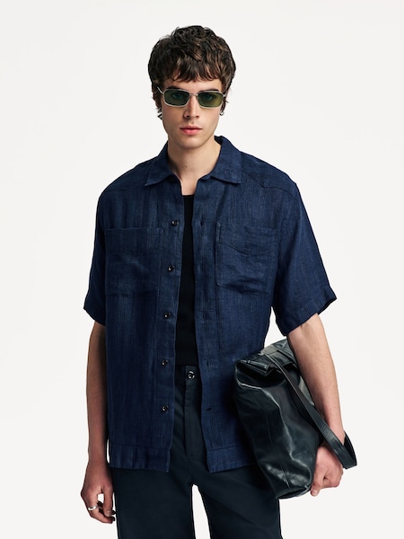 Blue Santiago Short Sleeve Arnold Shirt (W25764) | £190