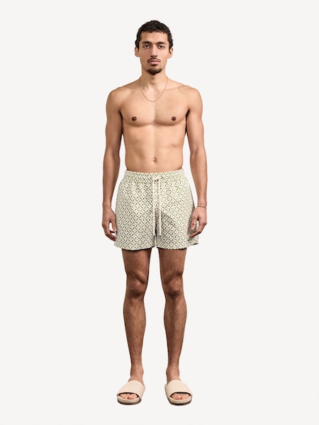 Natural Santos Lotus Print Rio Swim Shorts (W26802) | £165