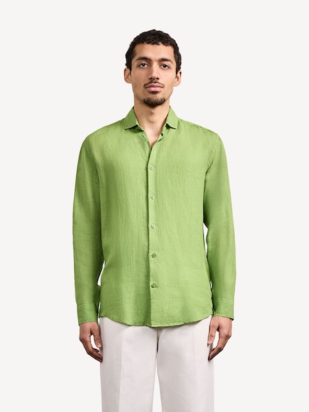 Green Antonio GD Linen Long Sleeve Shirt (W26823) | £195