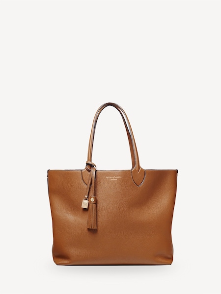 Brown The Hudson Tote Tan Pebble Leather Bag (W27330) | £595