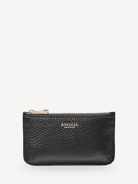 Black Ella Card & Coin Holder Pebble leather Purse (W27352) | £90
