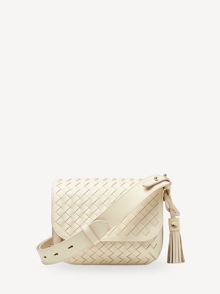 White Ella Bag Slot Weave Ivory Smooth leather (W27356) | £495