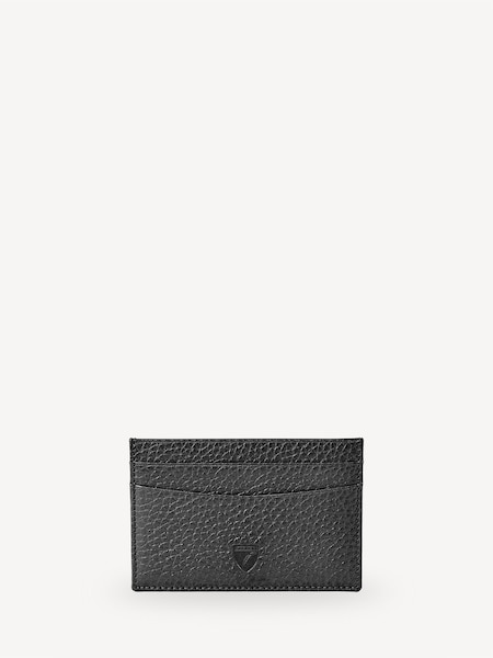 Black Slim Credit Card Case Black Grain leather Wallet (W27363) | £70