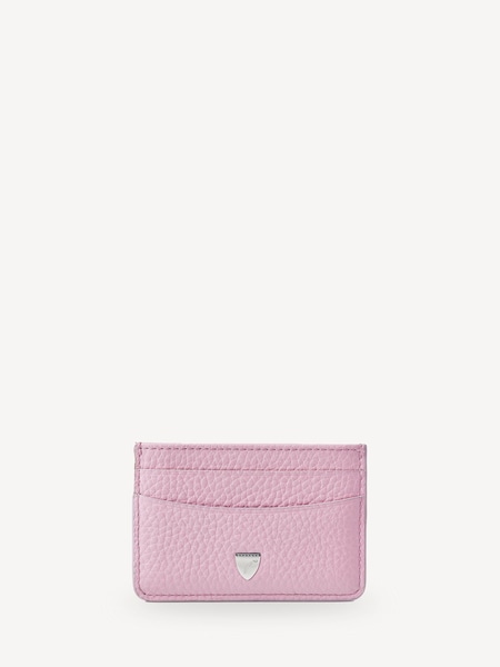 Purple Slim Credit Card Case Capri Pebble leather Purse (W27364) | £70