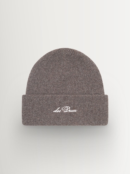 Grey Wayne Embroidered Beanie (W27572) | £50