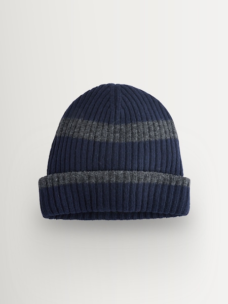 Blue Fisher Heavy Rib Wool Hat (W29134) | £70