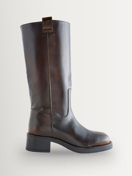 Brown Sajan Leather Boots (W29890) | £260