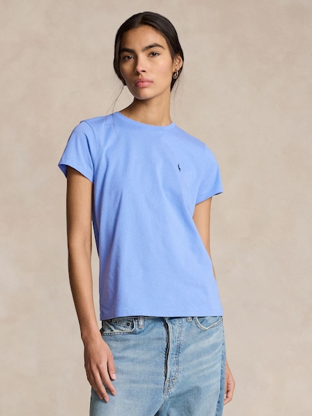 Blue Jersey Crewneck 100% Cotton T-Shirt (W33097) | £75