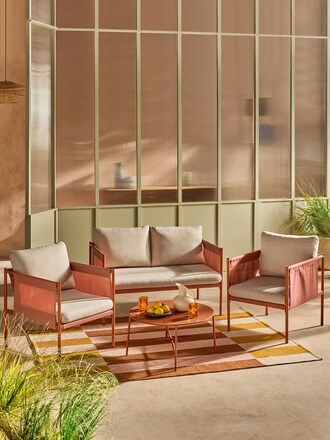 MADE.COM 4 Piece Terracotta Estelle Garden Lounge Set