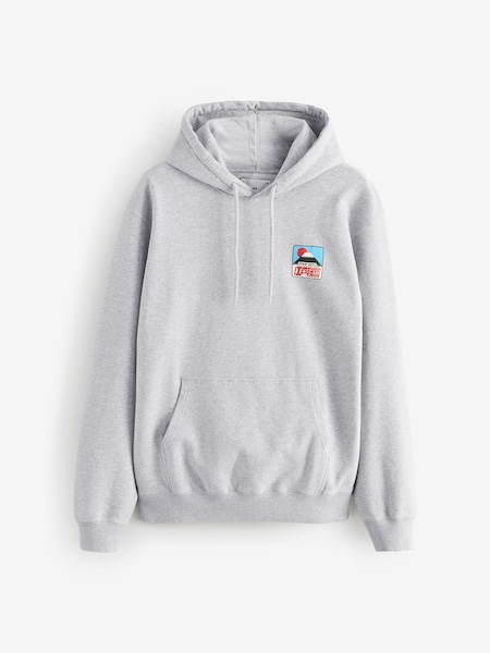 Grey Sunset On Fuji Hoodie (W35463) | £145