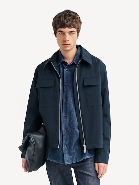 Blue Alban Zip Up Technical Twin Pocket Jacket (W35826) | £350