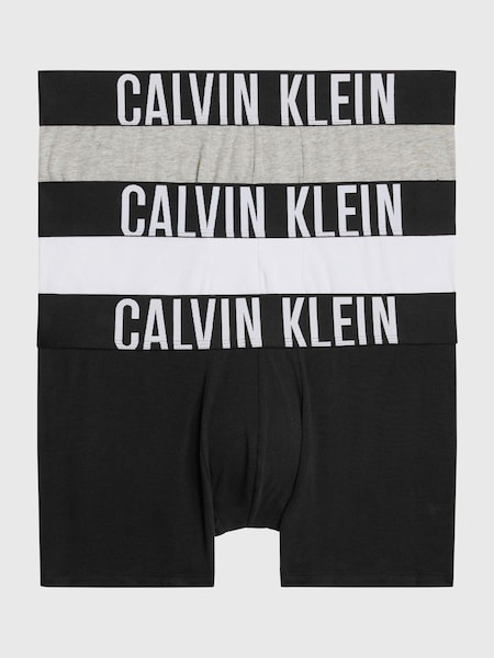 Black/White/Grey Intense Power Stretch 3 Pack Boxer Trunks (W37440) | £45