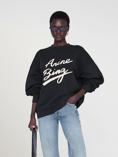 Black Miles Chenille Signature Sweatshirt (W43839) | £185