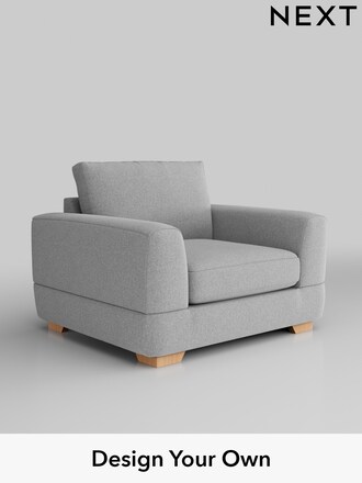 Clayton in Tweedy Blend Easy Clean Light Silver Grey