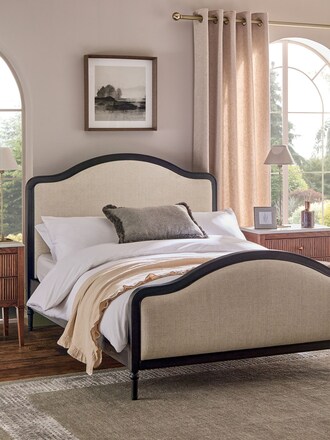 Tweedy Plain Light Natural Lily Wooden With Footend Ottoman Storage Bed Frame