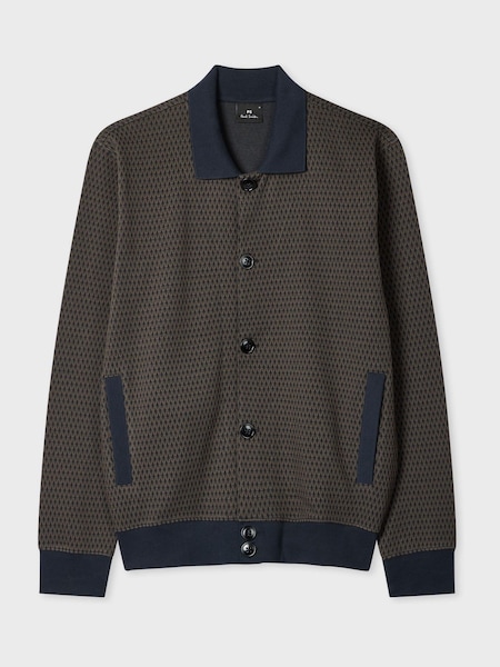 Textured Button Through Black Jacket (W46699) | £185