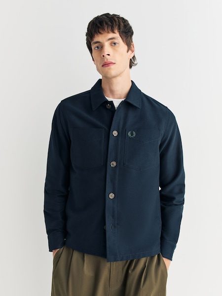 Black Brushed Twill Overshirt (W51019) | £140