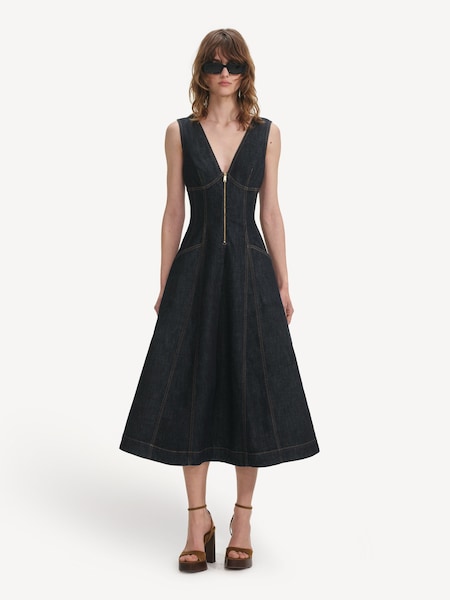 Blue Denim Midi Dress (W56675) | £350