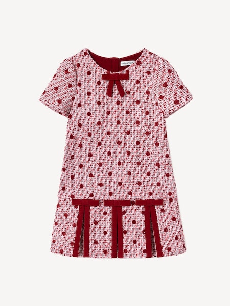Red Polka Dot Boucle Dress (W62986) | £220
